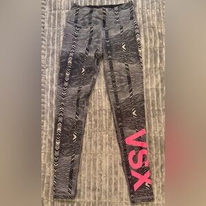 Victoria's Secret Gray Leggings with Pink VSX